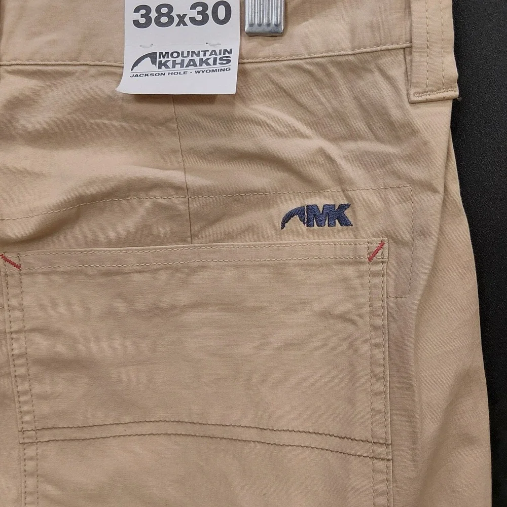Mountain Khakis All Mountain Pant Relaxed Fit Tan Organic Cotton 38x30 Mens